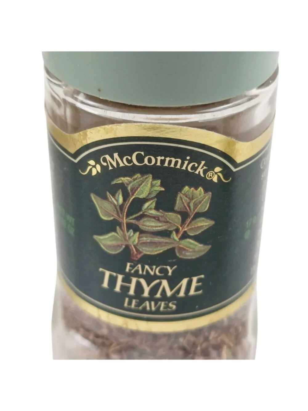 McCormick Spice Jars Thyme Rosemary Marjoram Cumin Nutmeg Vintage Green Lids